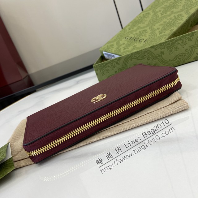 Gucci專櫃古馳最新款Marmont系列長夾全皮男女款長錢包 jh2461型號：739499